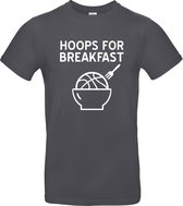 Hoops for Breakfast T-shirt - donkergrijs - XXL
