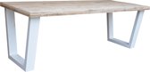 Eettafel "New York" wit industriële tafel V-poot 90/180cm - eetkamertafel - eettafel woonkamer - eettafel hout
