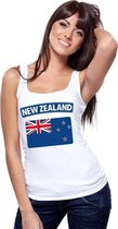 Singlet shirt/ tanktop Nieuw zeelandse vlag wit dames L