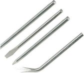 Silverline Soldeerstiften Set - Afgeschuinde, Gebogen, Platte en Gespitste Stift - 4 delig - 60 Watt