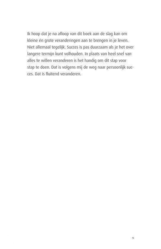 Tekstpagina met afsluitende gedachten over het aanbrengen van veranderingen in het leven.