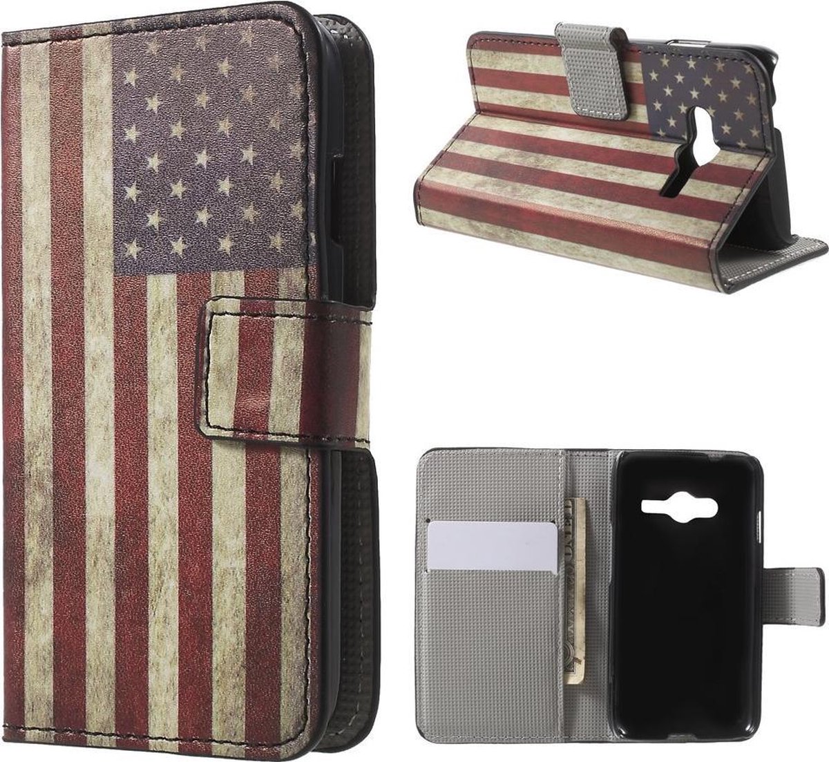 USA vlag agenda wallet hoesje Samsung Galaxy Trend 2 Lite G318H