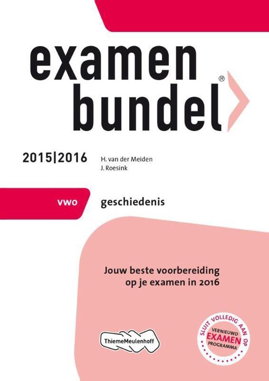 Examenbundel 2015/2016 vwo geschiedenis