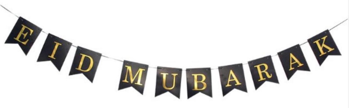 beeld eten satire Ramadan versiering – Eid Mubarak – Feest decoratie – Eid Mubarak vlaggetjes  - Eid... | bol.com