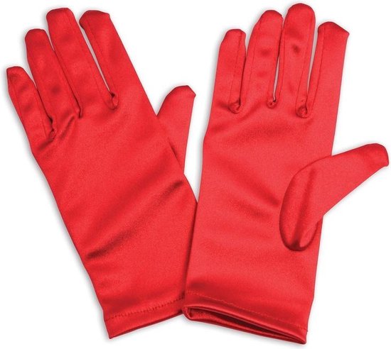 Rode satijnen handschoenen voor kinderen | bol.com