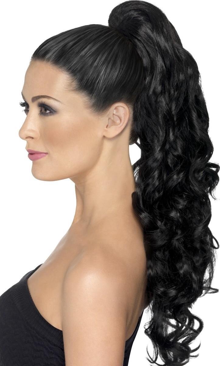 Hair Extensions Krullen Op Clip, zwart