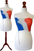 French flag paspop met donker bruine sparkling driepoot  44/46