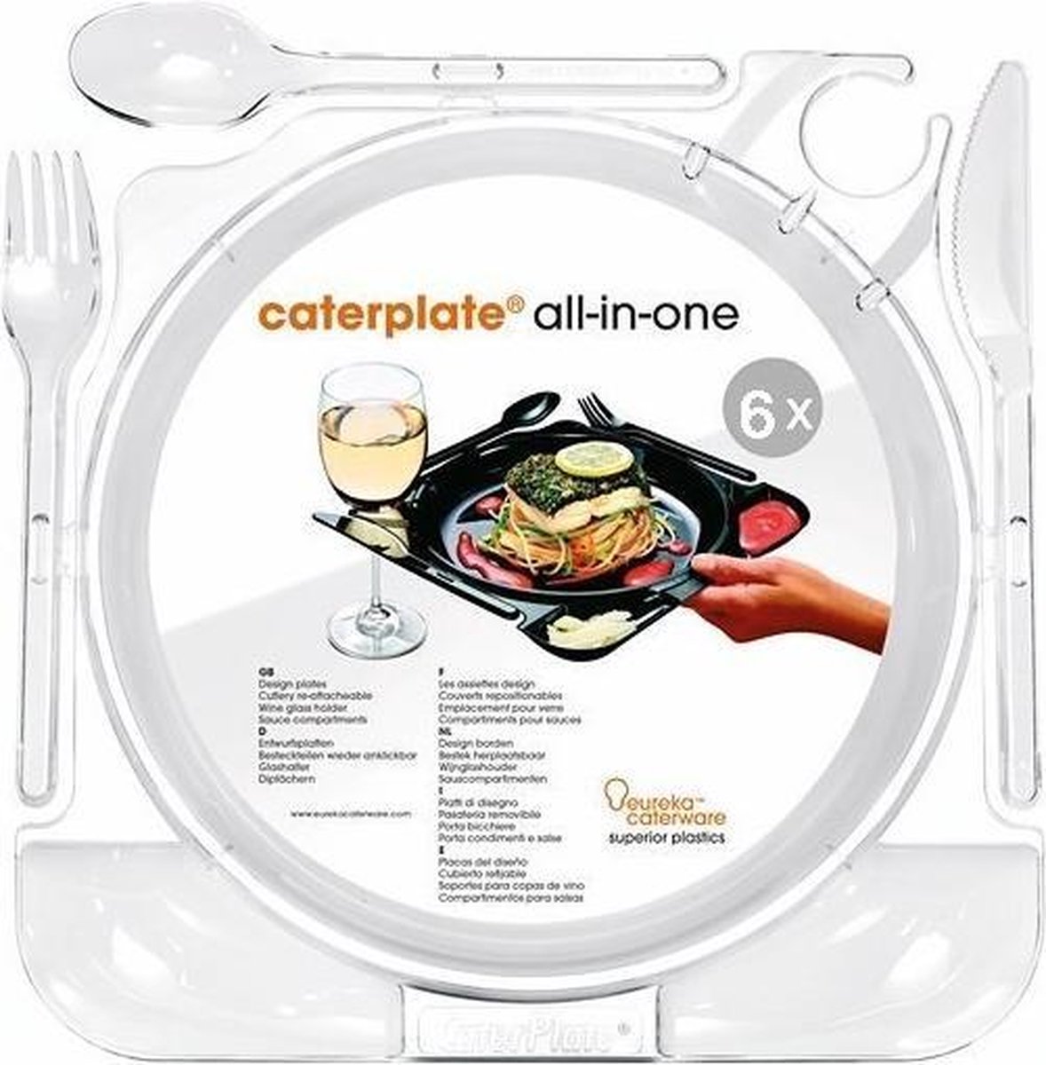 Fonetiek Fascinerend Specimen Design barbecue borden Caterplate all-in-one / Luxe plastic servies borden  met bestek... | bol.com