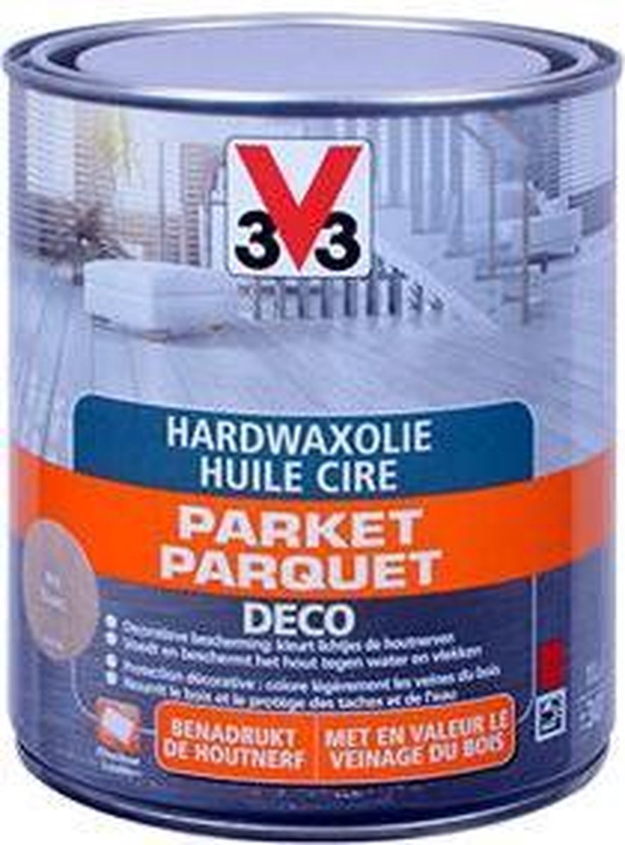 V33 Parket - Donkergrijs - 1 l - 30 m²/l