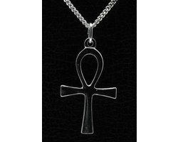 Zilveren Ankh ketting hanger - middel