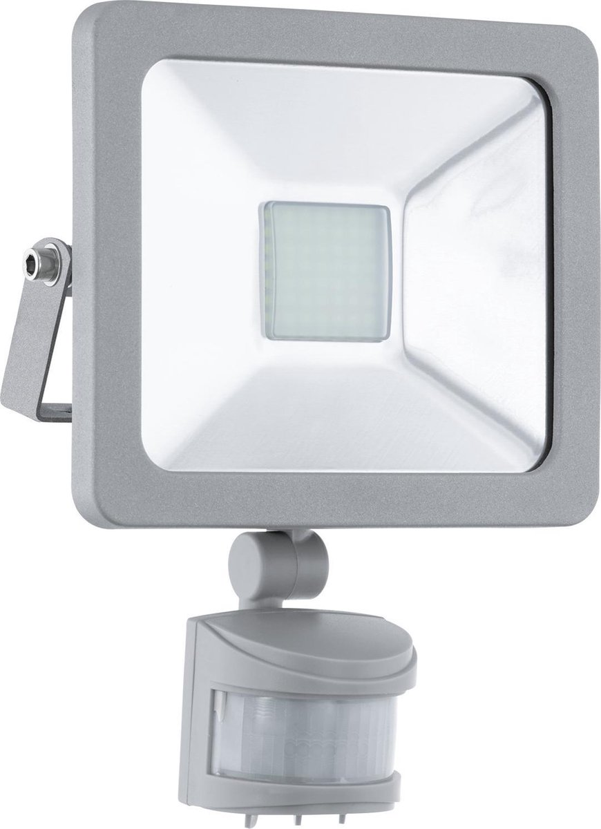 Eglo Faedo 1 Buitenverlichting LED Breedstraler Met Sensor 20W Zilver