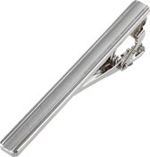 Fako Bijoux® - Dasspeld - Stropdas Clip - Tie Clip - Deluxe - Model Mark - 60mm - Zilverkleurig