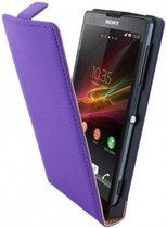 Mobiparts Premium Flip Case Sony Xperia ZL Purple