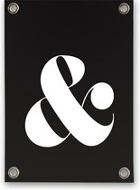 Villa Madelief | Tuinposter & teken zwart/wit | 50x70cm | Vinyl | Tuindecoratie | Tuinschilderij