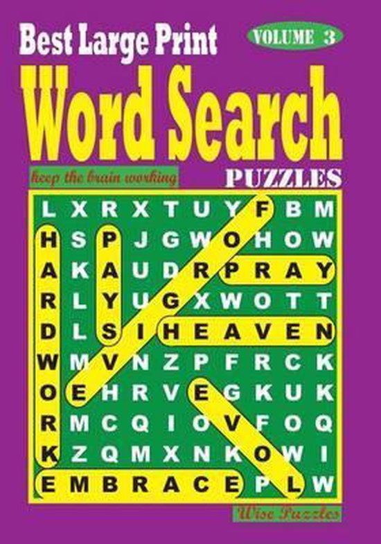 Best Large Print Word Search Puzzles, Vol. 3, Wise Puzzles ...