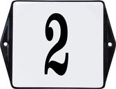 Emaille huisnummer nr. 2 model oor