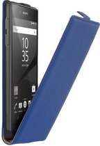 Sony Xperia Z5 Premium Leder Flip Case hoesje Blauw