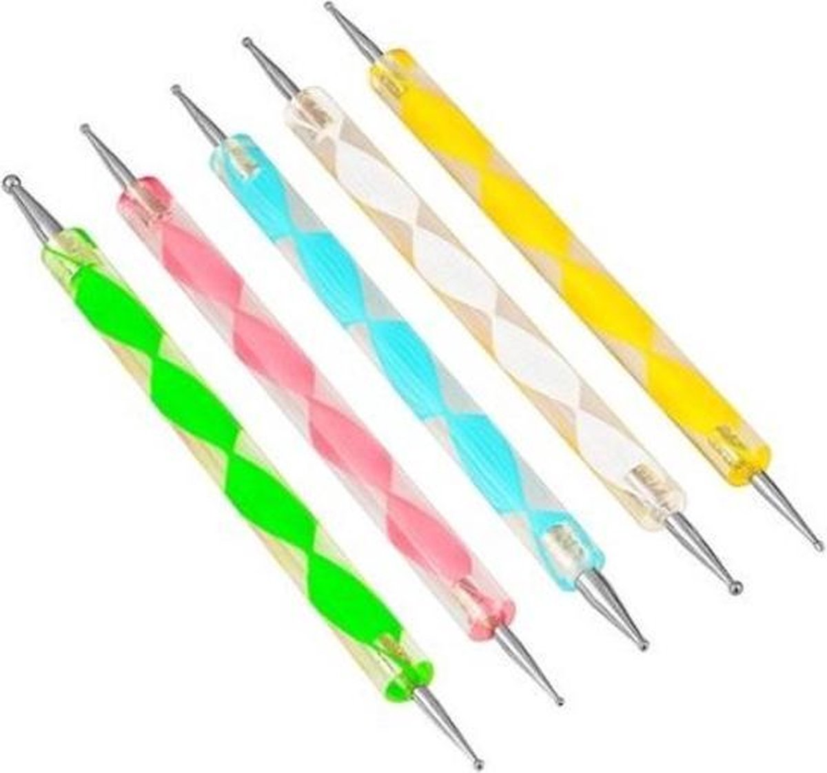 Nail art tools - Druppelpennen - Druppelpen - 5 Stuks - Nail art tool - Vijf verschillende kleuren - KELERINO.