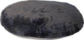 Ligkussen met rits antractiet/grijs 78 cm