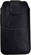Sony Xperia X Zwart insteekhoesje met riemlus en opbergvakje