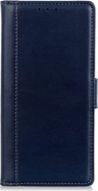 Shop4 - Nokia 1 Plus Hoesje - Wallet Case Grain Donker Blauw