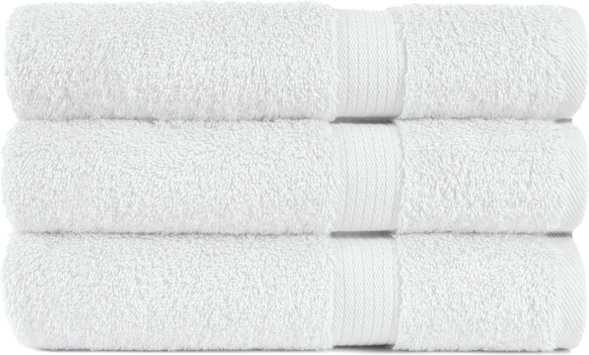 Baddoek 50x100 cm Luxor Uni Topkwaliteit Wit - 4 stuks