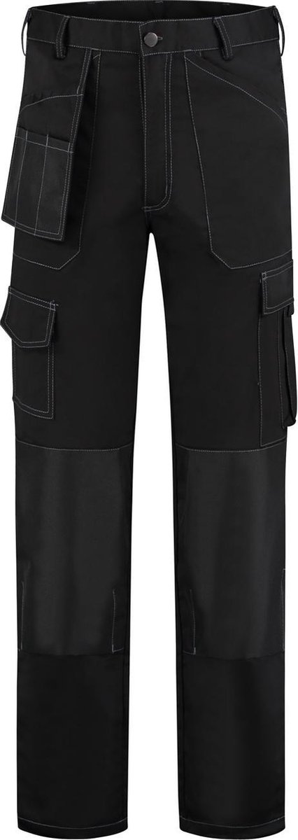 EM Workwear Werkbroek Oxford pol/kat Zwart - Maat 44