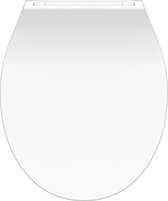 SCHÜTTE WC-Bril 82700 SLIM WHITE - Duroplast - Super Dun - Soft Close - Afklikbaar - RVS-Scharnieren - Gelakt - Wit
