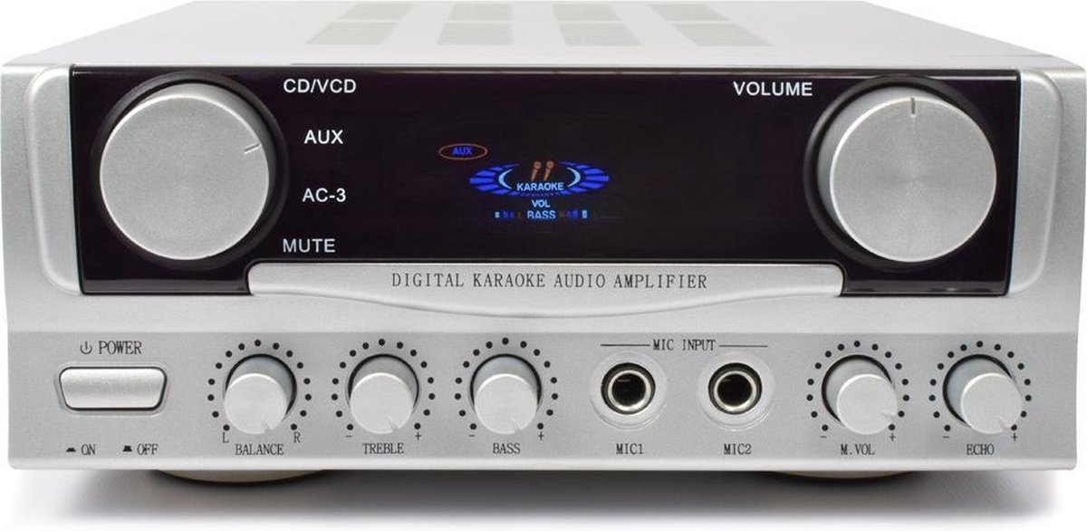 Prestigieus filter Gelukkig is dat 2 x 50W stereo Karaoke versterker - 2 microfoon aansluitingen | bol.com