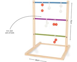 BS Toys Slingerspel - Werpspel voor Kinderen en Volwassenen - Hout - Slingerspel - Laddergolf - Buitenspeelgoed - Buitenspel - Werpspel - Buitenspeelgoed - Buitenspel - Buiten Spellen - Tuin Speelgoed