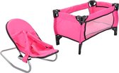 Pink Angel Berceau et chaise à bascule pour poupées