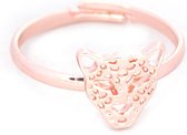 Ring met Panter - Metaal - One Size - Roségoudkleurig - Musthaves