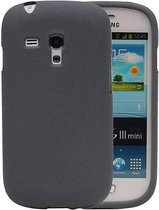 Sand Look TPU Backcover Case Hoesje voor Galaxy S3 mini i8190 Grijs