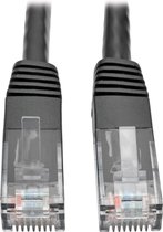 Tripp-Lite N200-010-BK Premium Cat5/5e/6 Gigabit Molded Patch Cable, 24 AWG, 550 MHz/1 Gbps (RJ45 M/M), Black, 10 ft. TrippLite