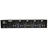Tripp-Lite B004-DPUA4-K 4-Port DisplayPort KVM Switch with Audio, Cables and USB 3.0 SuperSpeed Hub TrippLite