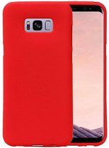 Sand Look TPU Hoesje voor Galaxy S8 + Plus Rood