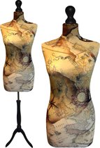 Globe paspop met zwarte sparkling driepoot 40/42