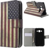 Usa vlag wallet hoesje Samsung Galaxy Core Prime Value