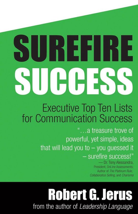 Surefire Success: Executive Top Ten Lists for Communication  ... - cover