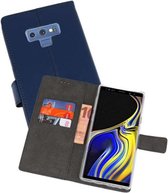 Booktype Telefoonhoesjes - Bookcase Hoesje - Wallet Case -  Geschikt voor Galaxy Note 9 - Navy