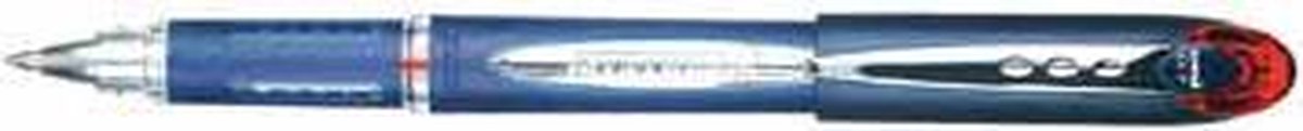 Uni-ball roller Jetstream rood schrijfbreedte 035 mm fijn schrift schrijfpunt 07 mm blauwe rubbe...