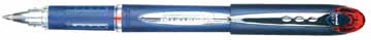 Uni-ball roller Jetstream rood schrijfbreedte 035 mm fijn schrift schrijfpunt 07 mm blauwe rubbe...