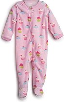 Meisjes pijama fleece met Gebakjes ontwerp (maat 110/5 jaar)