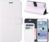 PU Leren Reliëf Wallet iPhone 6(s) plus - Wit