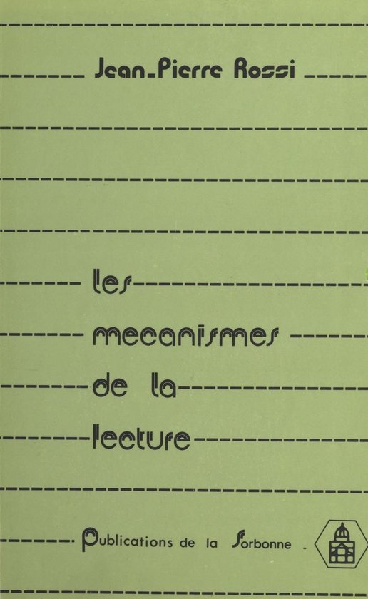 Les mécanismes de la lecture - cover
