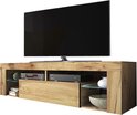 TV meubel TV dressoir Hugo incl LED bruin houtstructuur
