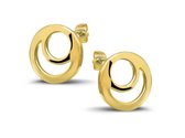 Boucles d'oreilles Amanto Diaam - Femme - Acier 316L PVD doré - Cercle - ∅15 mm