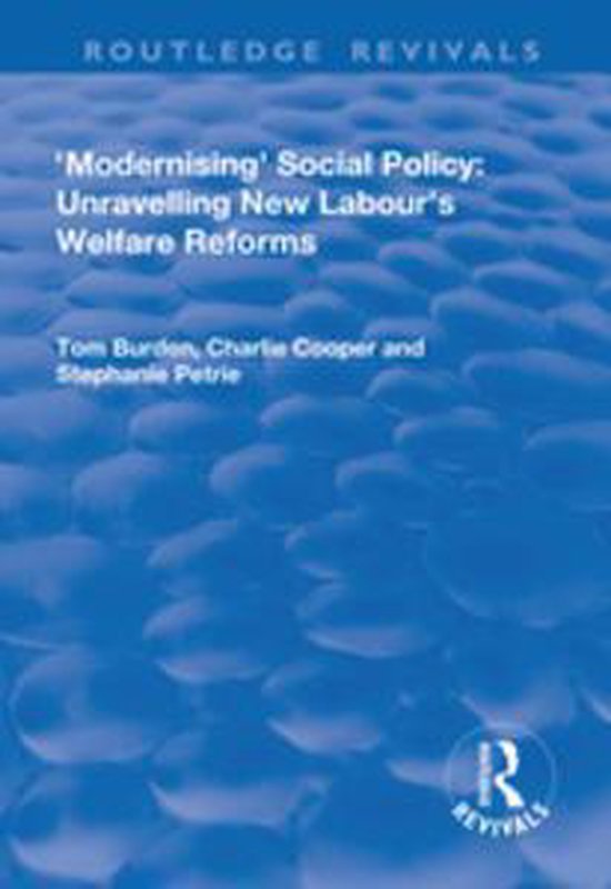 Routledge Revivals - Modernising Social Policy (ebook), Charlie Cooper ...