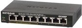 Netgear GS308P Unmanaged Gigabit Ethernet (10/100/1000) Zwart Power over Ethernet (PoE)