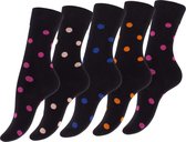 Damessokken "Crazy dots" - 5-pack - 39-42